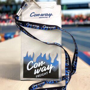 Con-Way Freight Racing Lanyard Collectible Event ID Ticket Holder Necklace Pouch